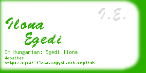 ilona egedi business card